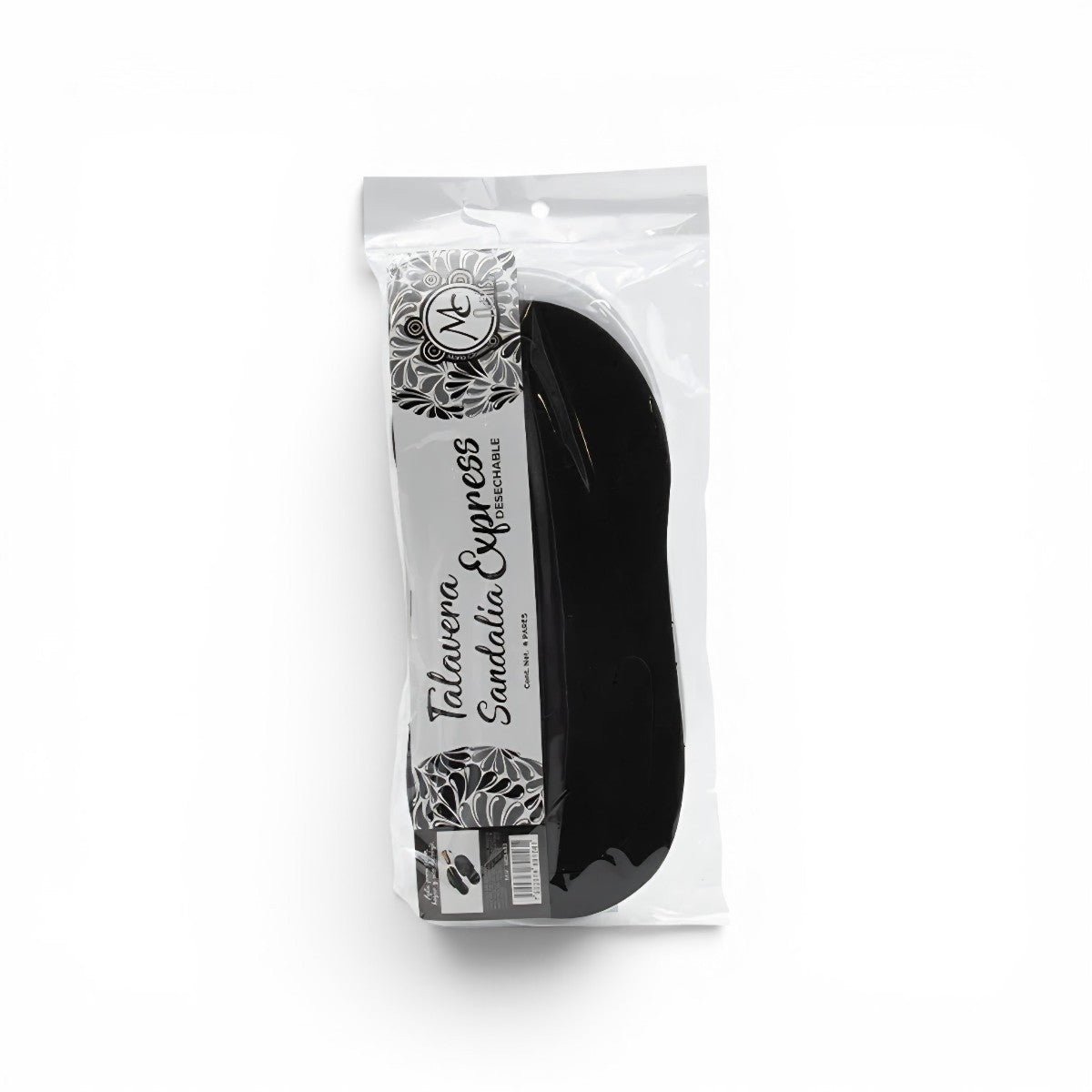 Sandalia desechable color NEGRO/BLANCO 6 pares