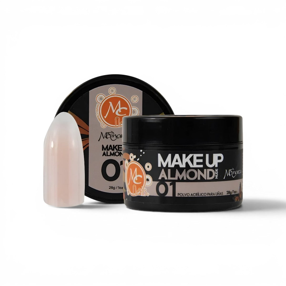 Polvo acrílico 1oz Monarca MAKEUP ALMOND NUDE #1