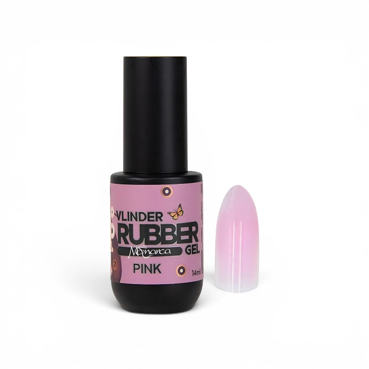 Rubber Gel Monarca Vlinder PINK 14ML