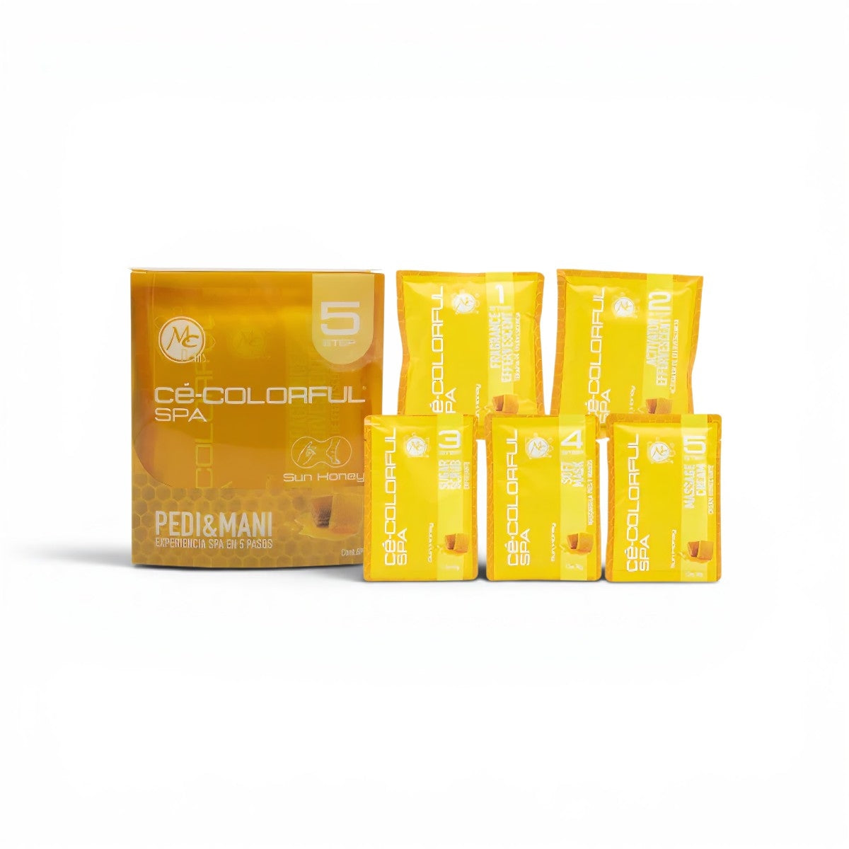 COLORFUL SPA KIT PEDI&MANI 5 STEP 6PZ FRAGANCE SUN HONEY