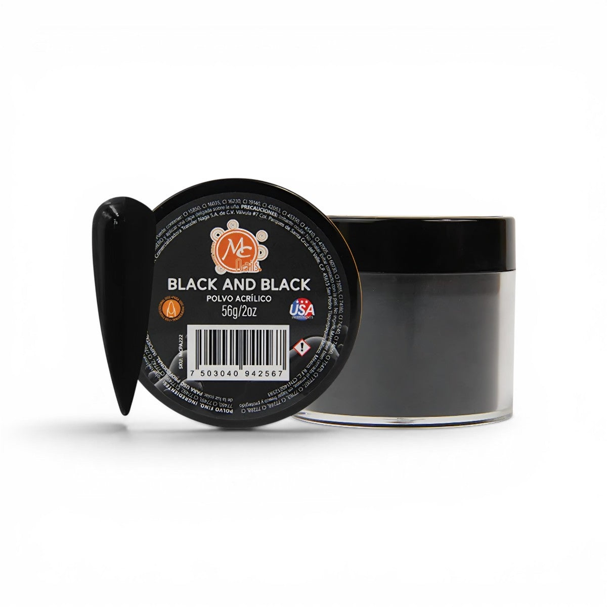 Polvo acrilico 2oz BLACK AND BLACK