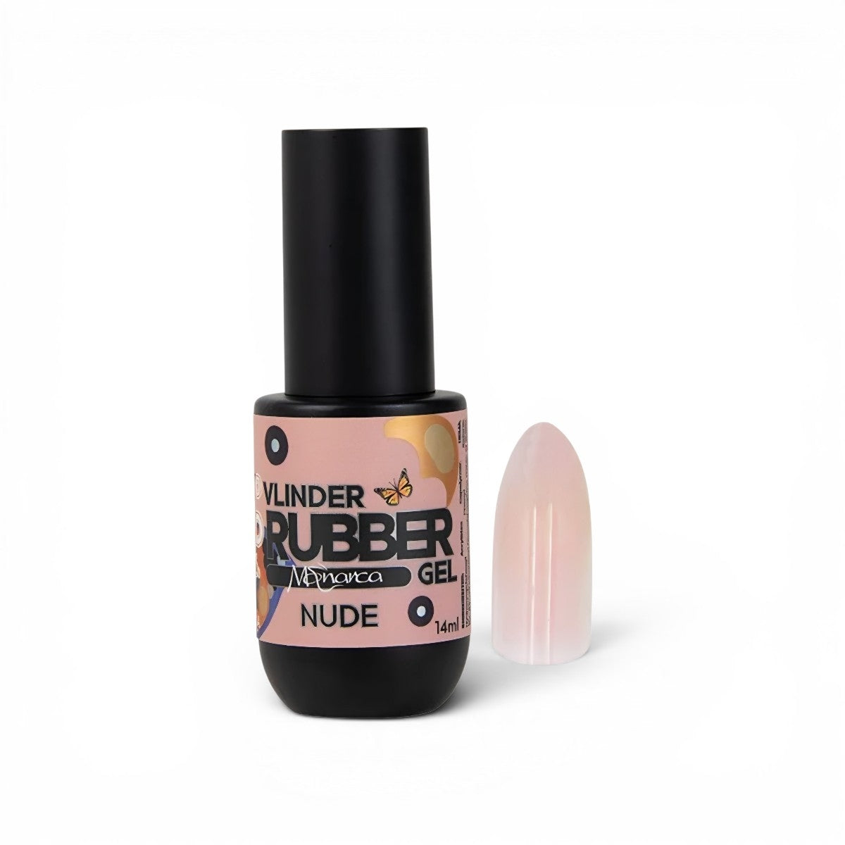 Rubber Gel Monarca Vlinder NUDE 14ML