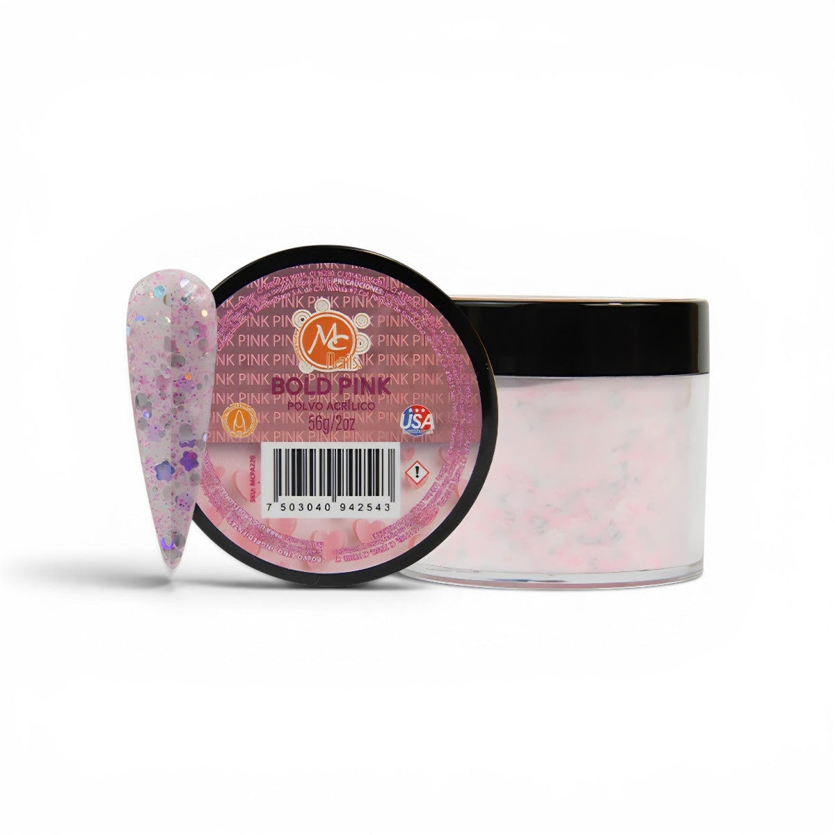 Polvo acrilico 2oz BOLD PINK