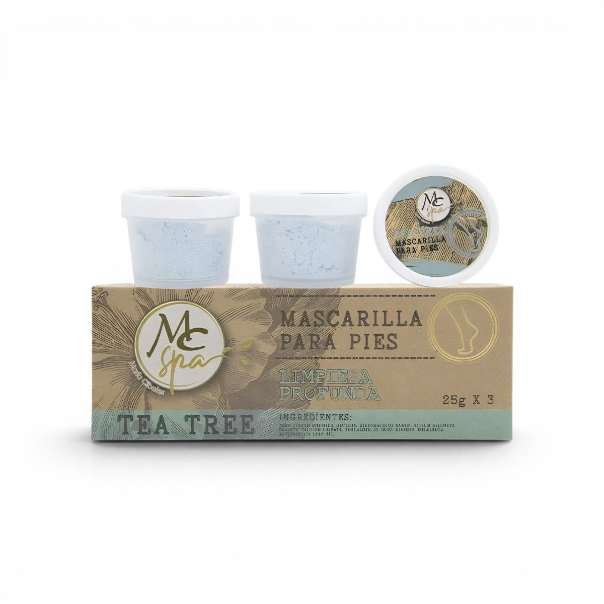 Mascarilla para PIES TEA TREE 3pz de 25grs c/u